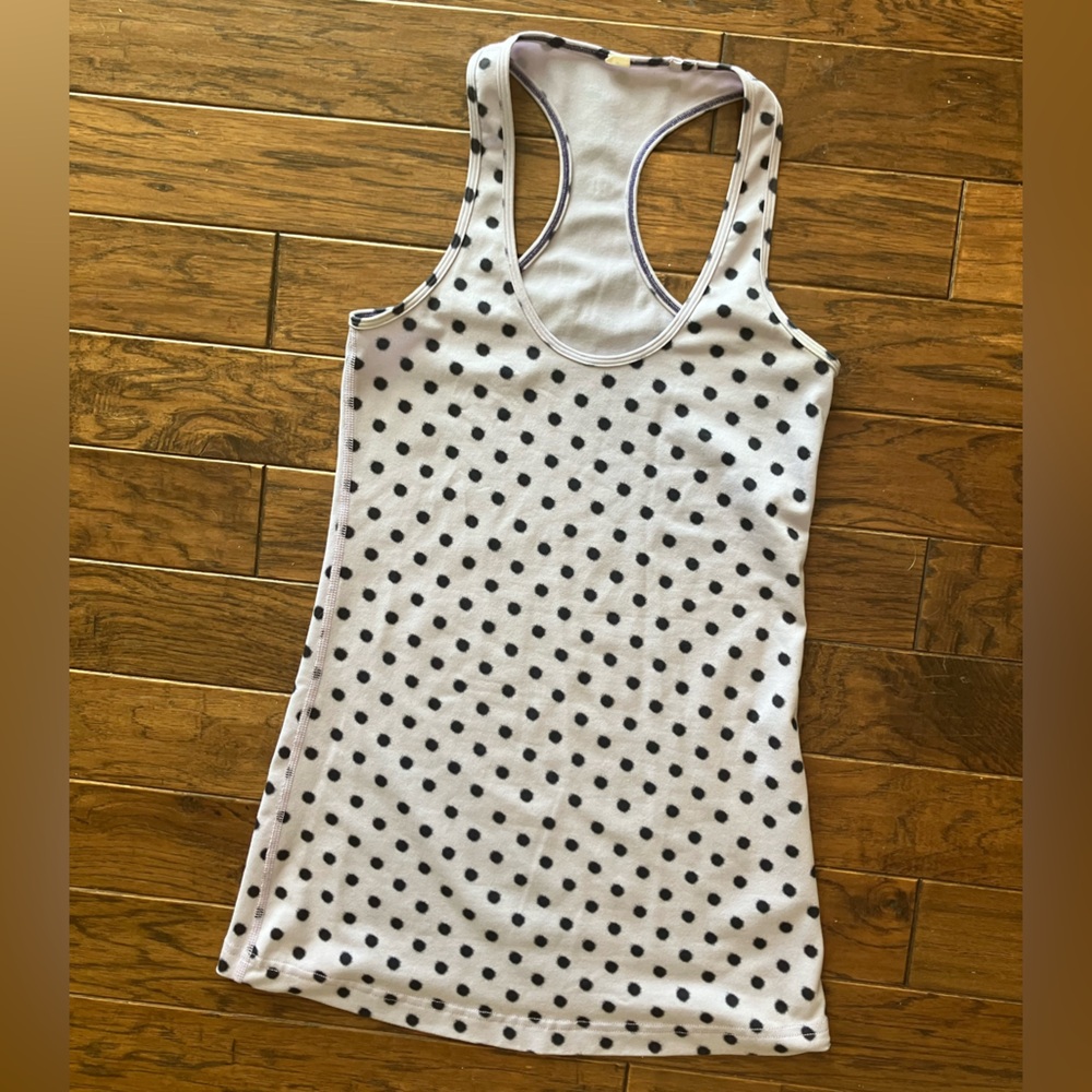 Lululemon Cool Racerback
High Noon Dot Lilac / Black size 4